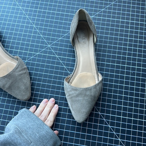 J. Crew Taupe Suede d’Orsay Flats jcrew - Picture 4 of 5
